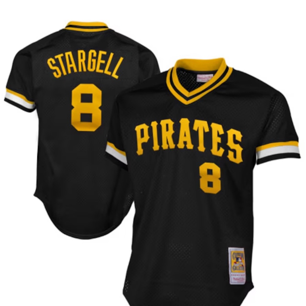 Mitchell and Ness Pirates Willie Stargell jersey.